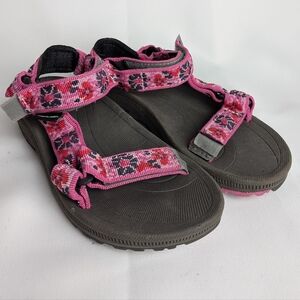 TEVA Sandals Size 1 For Kid Floral Velcro Closure Flat Outdoor